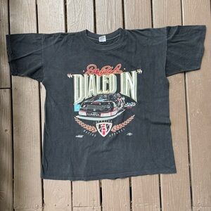 Rare Vintage Dale Earnhardt Dialed In Single Stitch Black T Shirt sz XL